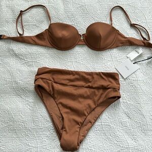 Onia bikini swimsuit, brown, size small, NWT